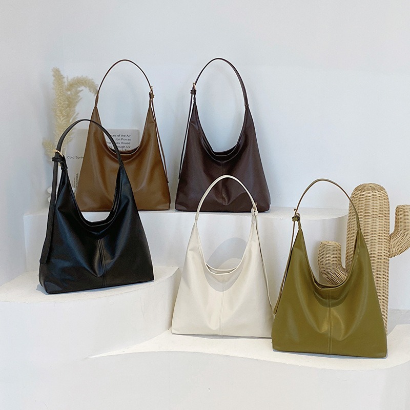 Leatherwork Workshop - Soft Faux Leather Shoulder Hobo Bag