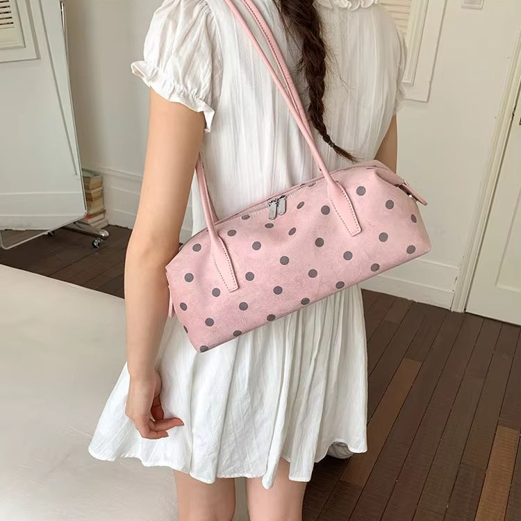 Leather Work Japan - Simple and Versatile Letter-Printed Shoulder/Underarm Bag