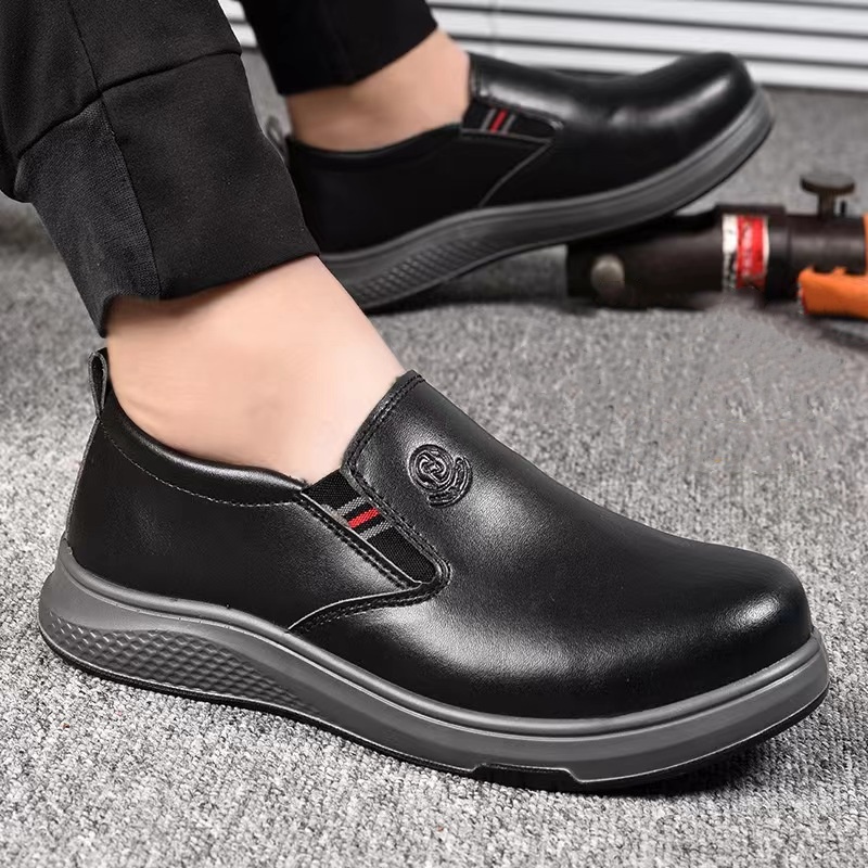 Leatherwork Beginner - big size mens leisure steel toe