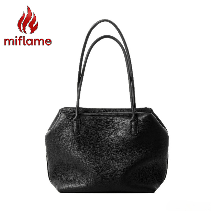 Leatherwork Logo - Women's Shoulder Tote Bag Elegant Vintage