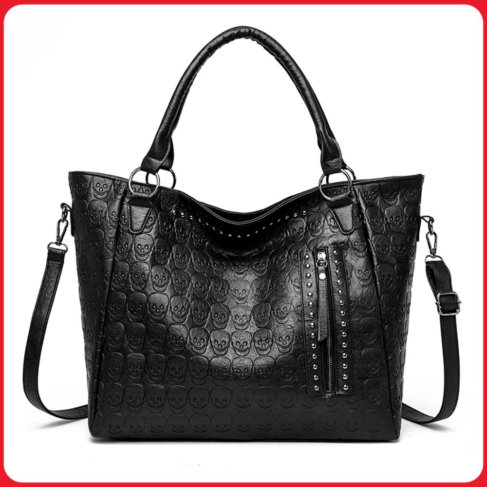 Leatherwork Workshop - Punk Skull Crossbody Bag PU Leather