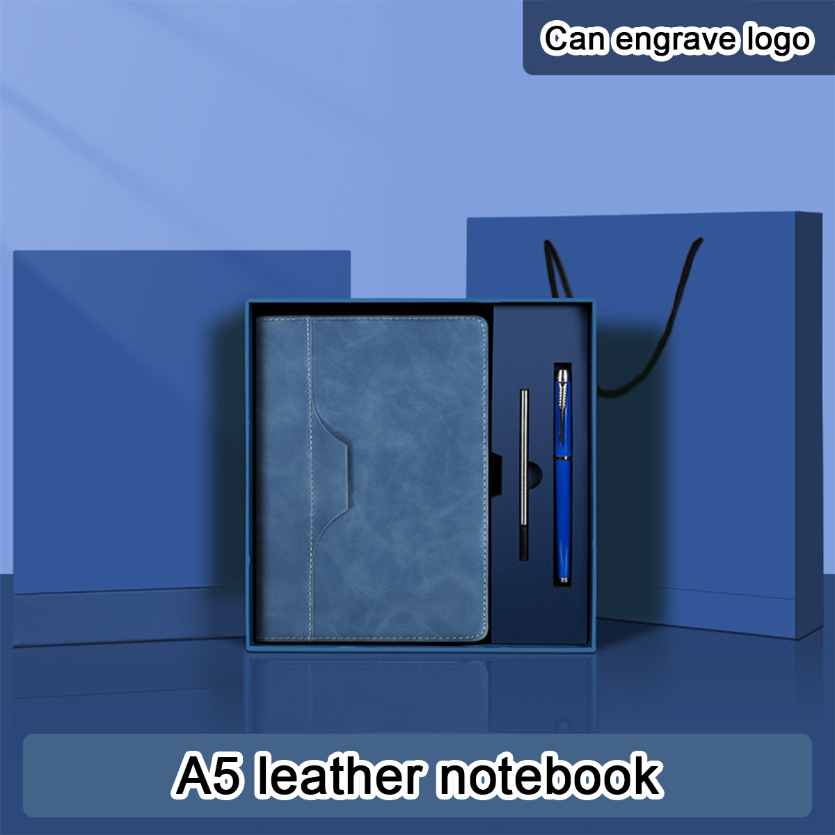 (Can Engrave Logo) A5 Leather  - đánh giá và giá Leatherwork Logo