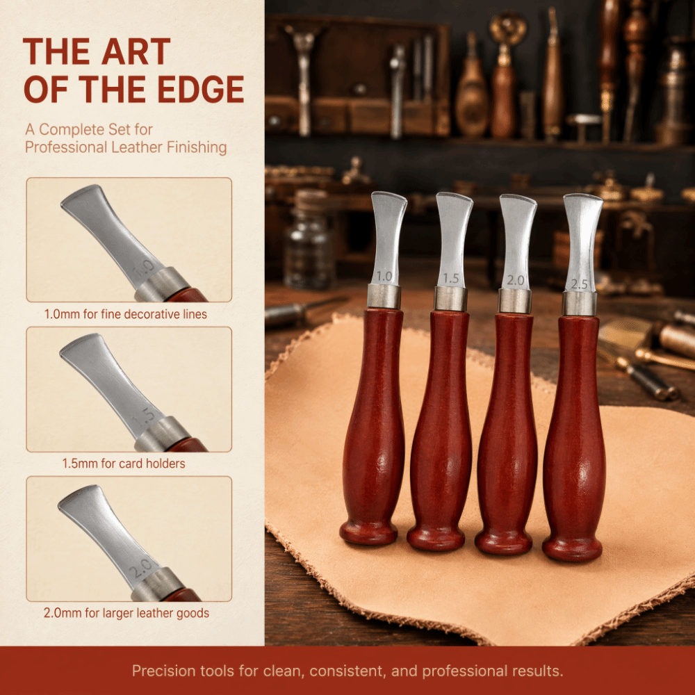 4pcs Precision Beveler Leather - đánh giá và giá Leatherwork Edge Creaser