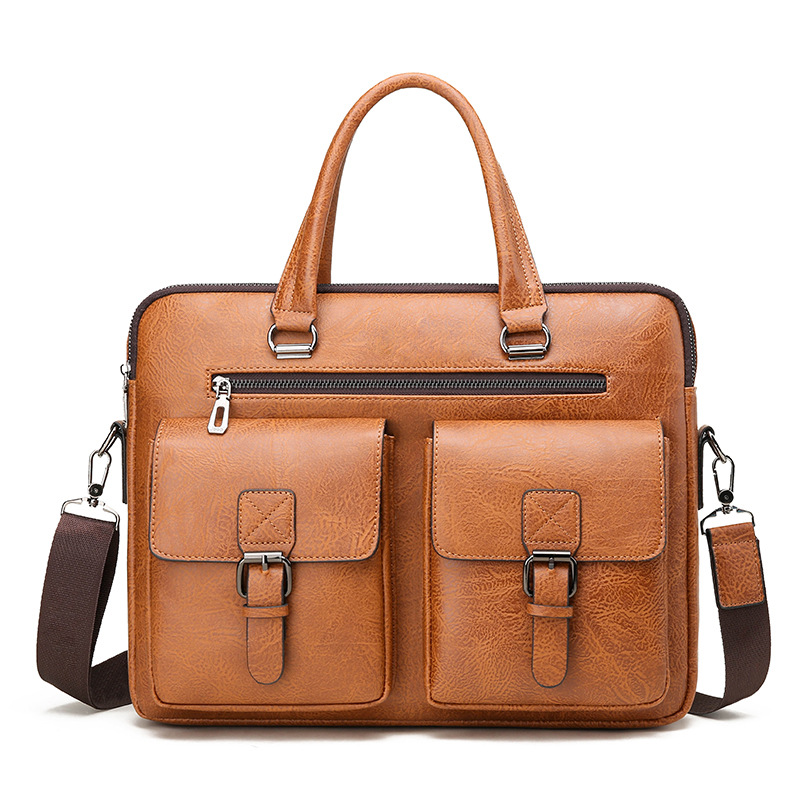 Luxury Brand Man Business Brie - đánh giá và giá Leather Work Bag