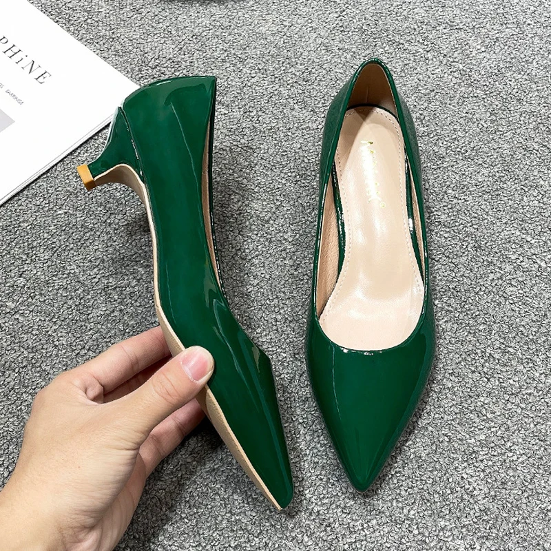 Women Low Small High Heels Sho - đánh giá và giá Leather Work Japan