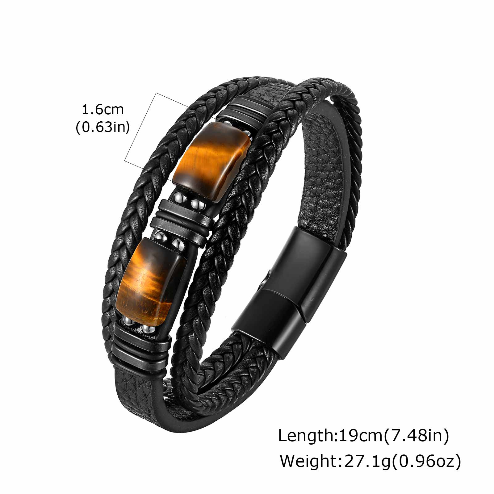 Men Braided Leather Bangle Tig - đánh giá và giá Leatherwork Logo
