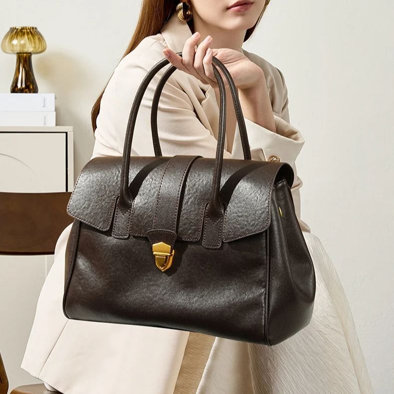Women's Leather Briefcase: Cro - đánh giá và giá Leather Work Japan