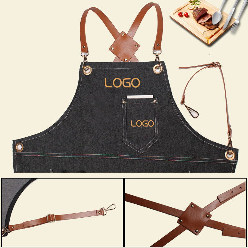 Floral PU Leather Straps Denim - đánh giá và giá Leatherwork Logo