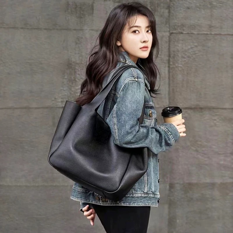 Genuine Leather Tote Bag For W - đánh giá và giá Leatherwork Workshop